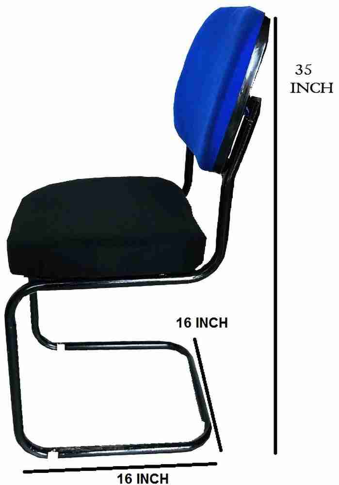 Tarun Office Visitor Study Chair Without arm Rest with Iron Frame
