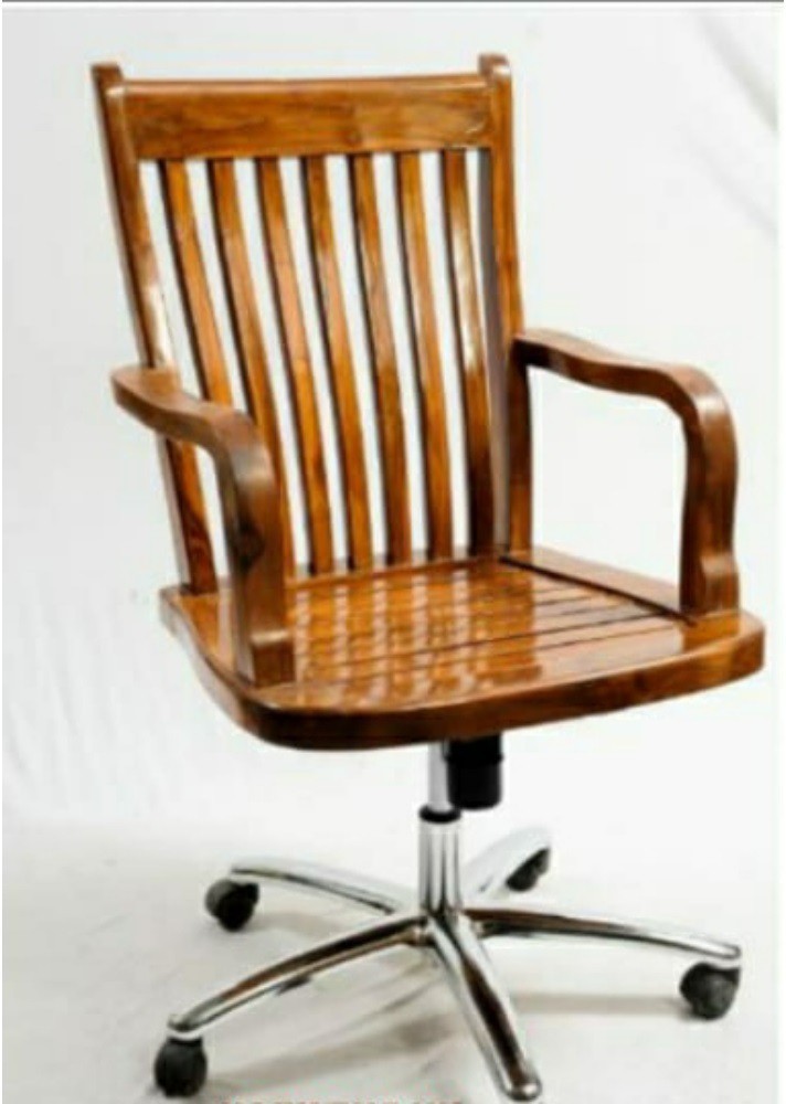 Wooden revolving office online chair