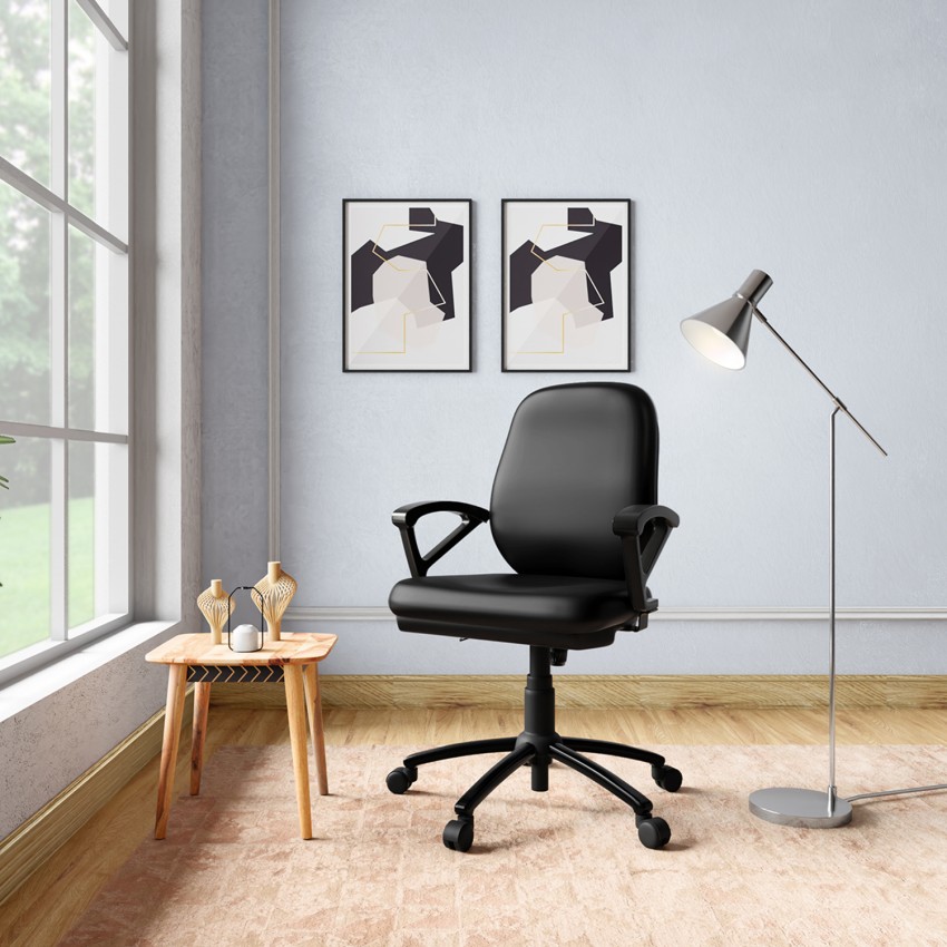 SAVYA HOME Virtue Chair with Armrest, High Comfort Home Chair, Office Chair,  Study chair Leatherette Office Adjustable Arm Chair Price in India - Buy  SAVYA HOME Virtue Chair with Armrest