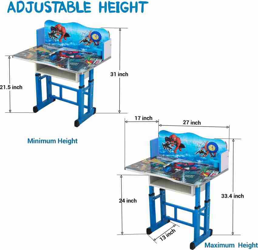 ASHA Kids Study Table Baby Desk with Comfortable Seat &High Backrest Metal  Desk Metal Desk Chair Price in India - Buy ASHA Kids Study Table Baby Desk  with Comfortable Seat &High Backrest