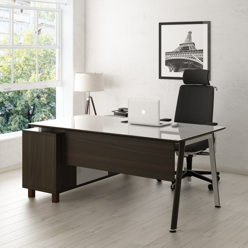 Spacewood outlet computer table