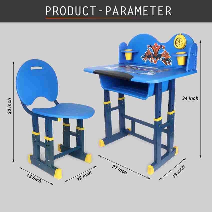 Plastic study shop table with chair