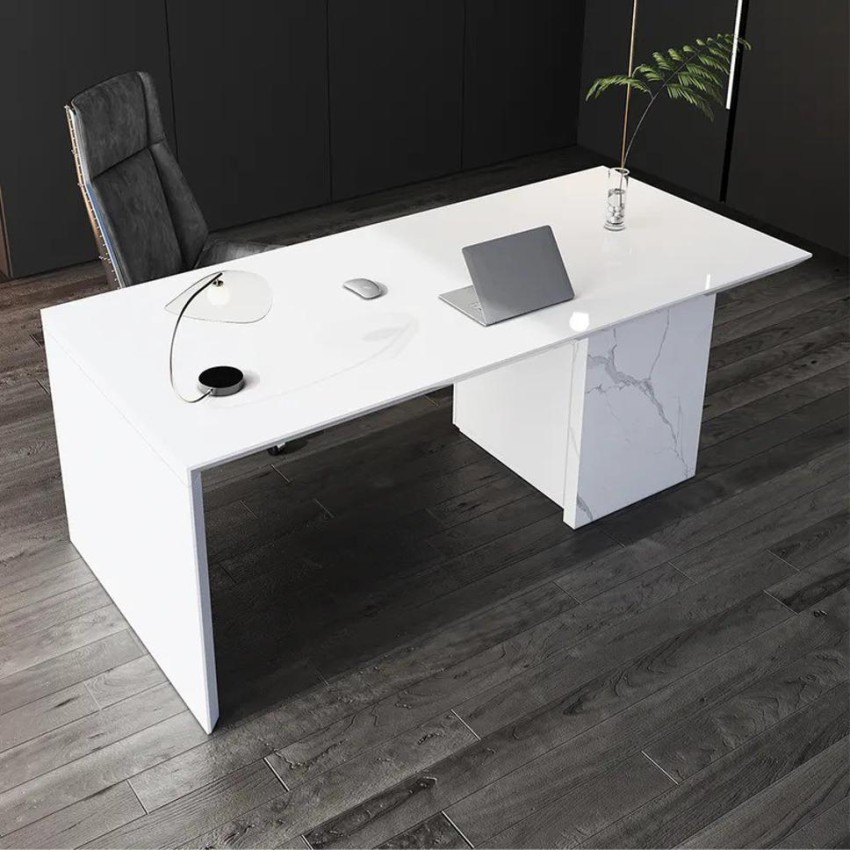 NG Decor White Office Desk 55 Modern Writing Desk Gold Tripod Base  Stainless Steel Engineered Wood Office Table Price in India - Buy NG Decor  White Office Desk 55 Modern Writing Desk