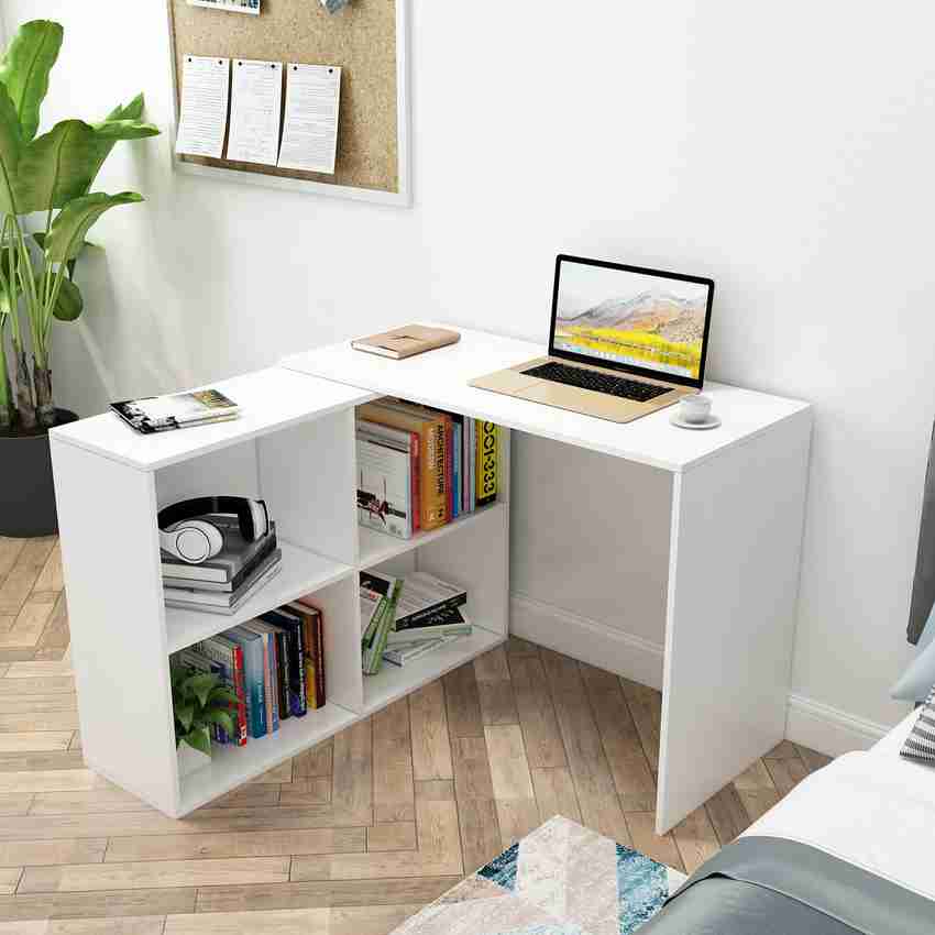 FURNEASER Maggen Computer Table with BookShelf Workstation