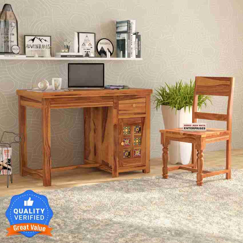 Sheesham study discount table with chair