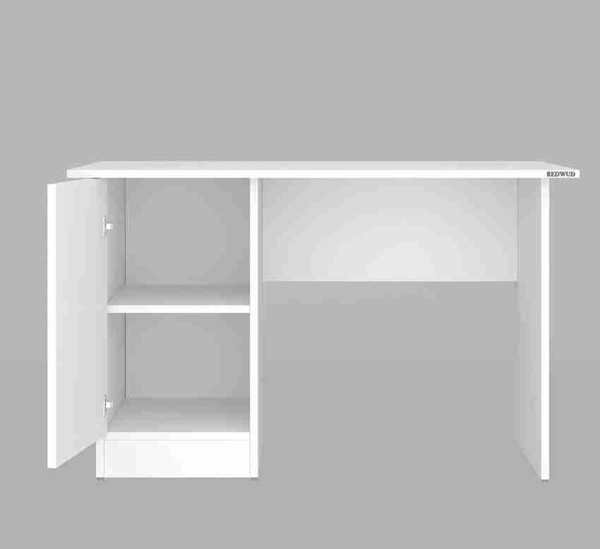 Redwud Grabby Engineered Wood Study Table, Writing Desk, Computer Desk,  Study Desk, Office Desk, Small Office Table, Laptop Table with Drawer,  Computer Table (White) (D.I.Y) Matte Finish : : Home