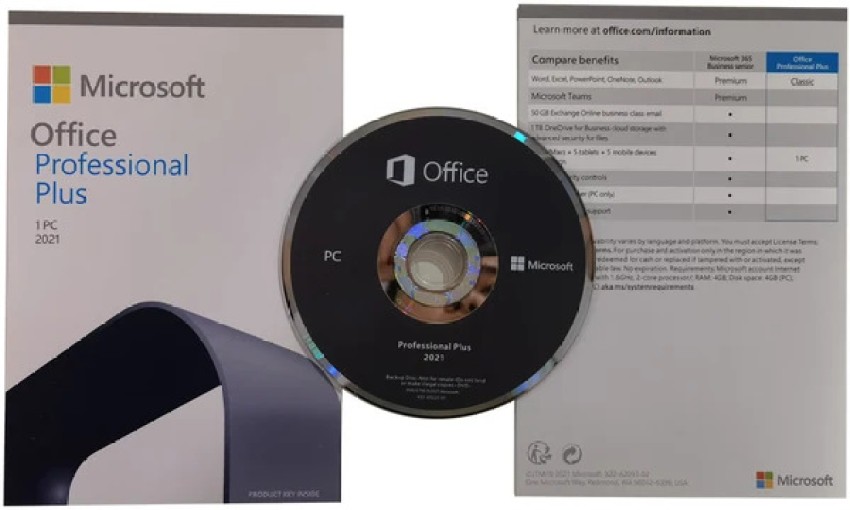 Microsoft Office 2021 Professional Plus 64 BIT (DVD)