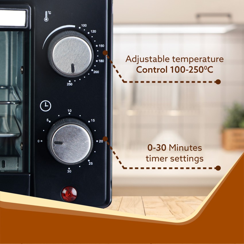 Mini Electric Oven 9L with Adjustable Temperature Timer