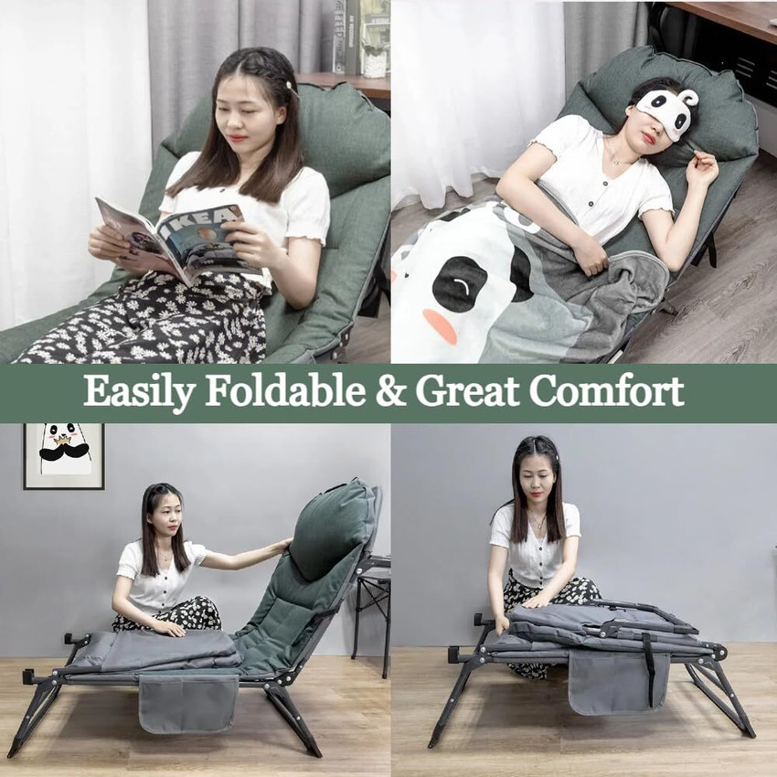 CAREOPETA Folding Bed Single for Adults 5 Levels Adjustable Camping Metal Outdoor Chair Foam Outdoor Chair Price in India Buy CAREOPETA Folding Bed Single for Adults 5 Levels Adjustable Camping Metal