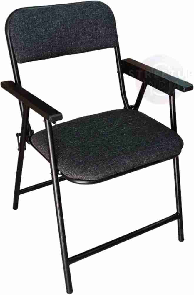 streetup india Folding Chair With Arm Rest With Fabric Cushion Seat Metal Cafeteria Chair Price in India Buy streetup india Folding Chair With Arm Rest With Fabric Cushion Seat Metal Cafeteria