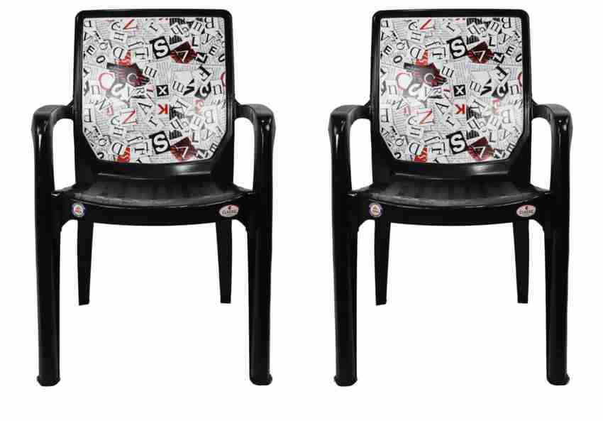 Newspaper print top chair