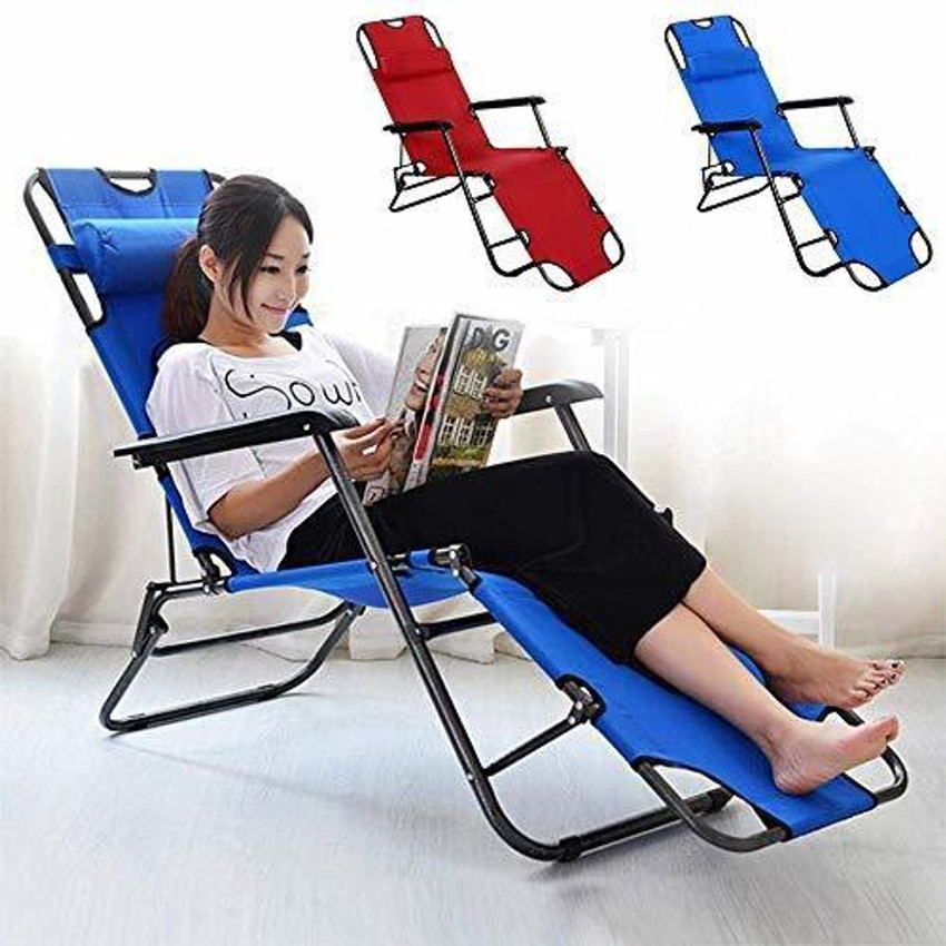 MOSHTU Metal Aluminium Adjustable Portable Folding Recliner Chair