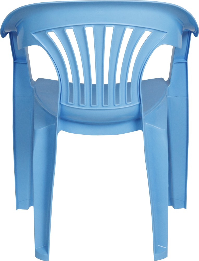 Kisan Crest Goodwill Plastic Chair Glossy Finish Stackable Arm