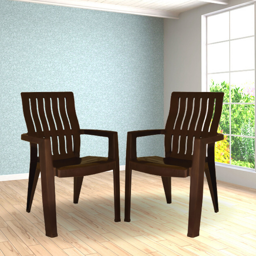 ITALICA Spine Care Plastic Chair Set Glossy Finish Chair for Home