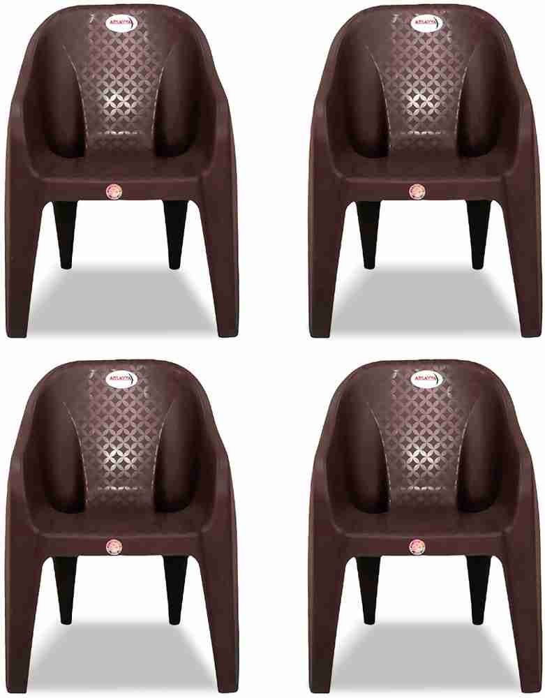 ARLAVYA Mario Model Arm Chair for Home Garden Plastic Outdoor