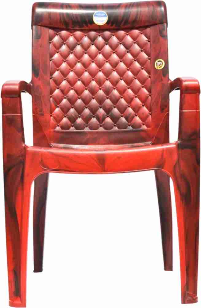 ALSTORM Super Strong Leather Look Arm Chair for Home Garden Plastic Outdoor Chair