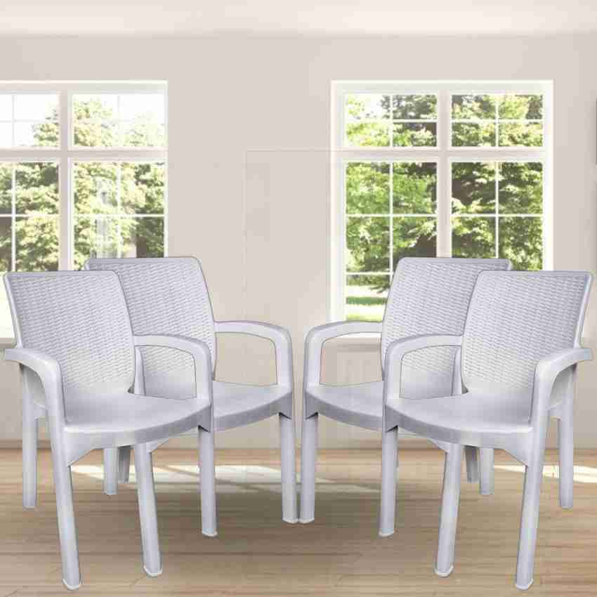 ITALICA Luxury Plastic Arm Chair Matte Finish Chair For Home