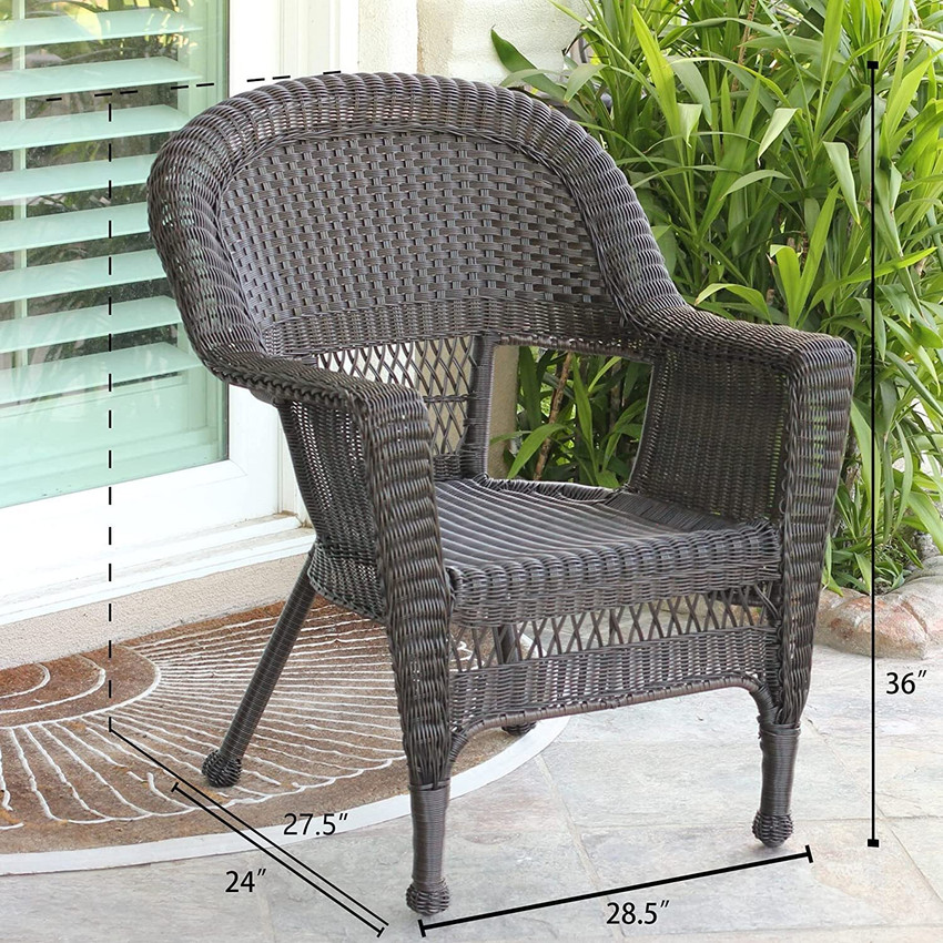 Brown plastic outlet wicker chairs