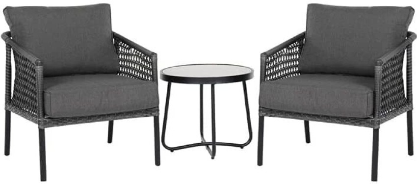 Spyder Craft 3 Piece Patio Rope Furniture Set 2 Chair & 1 Glass Top Table  Metal Outdoor Chair Price in India - Buy Spyder Craft 3 Piece Patio Rope  Furniture Set 2