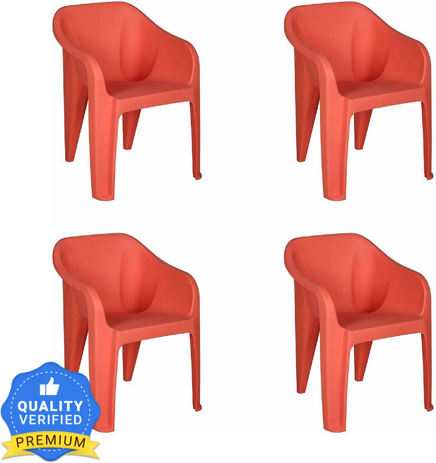 Nilkamal Nilkamal Chairs Eeezy Peach Plastic Cafeteria Chair