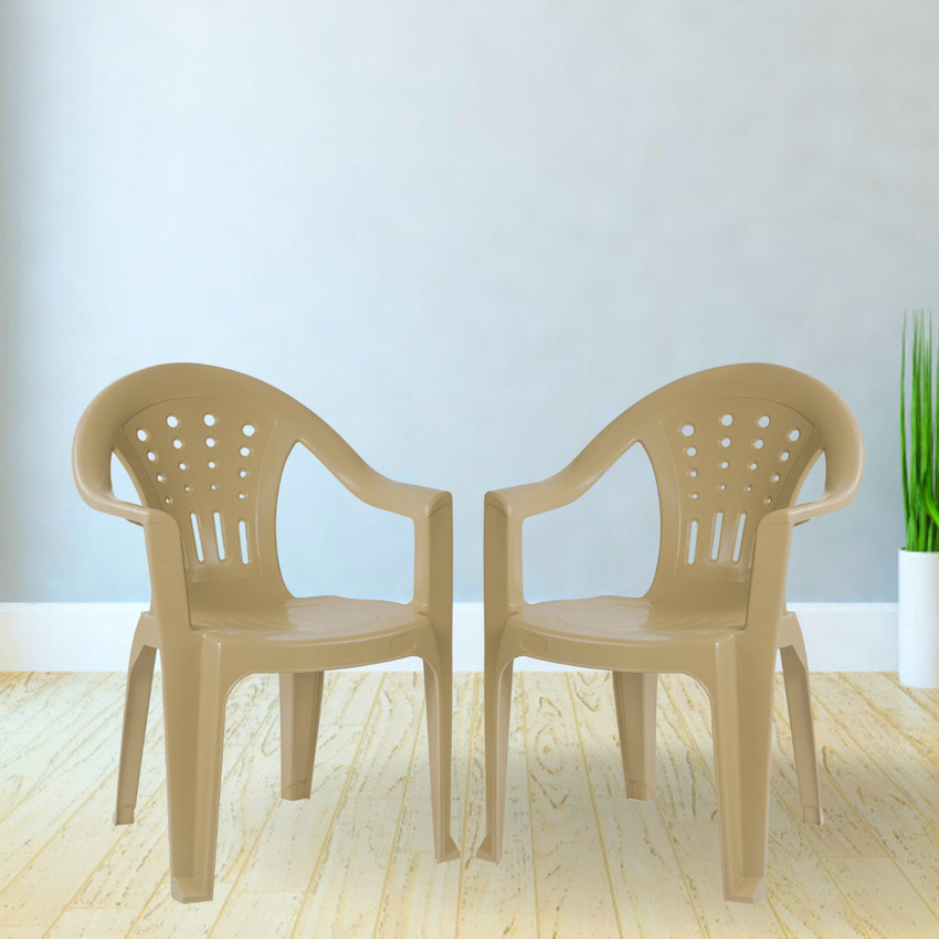 homezy Maxima Plastic Armchair for Home Strong Sturdy Chair