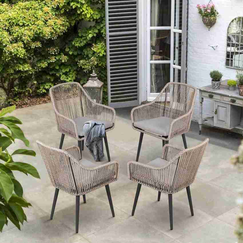 Wicker shop metal chair