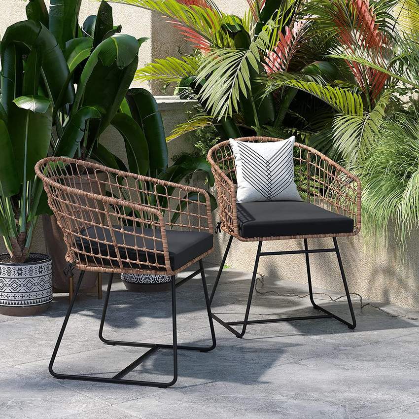 Wicker club 2025 chair indoor