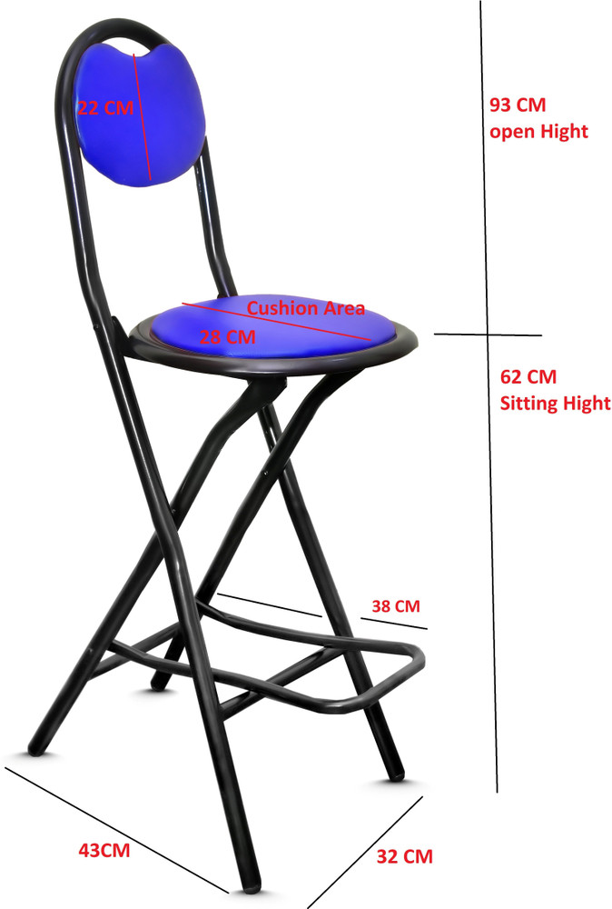 IYB 24 inch Seating Height Heavy Duty Folding Chair with Foot