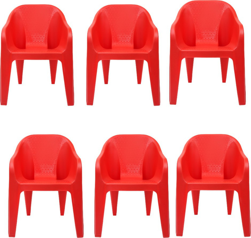 ITALICA Luxury Plastic Arm Chair Set Matte Finish Chair for Home