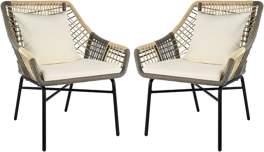Metal outdoor store club chairs