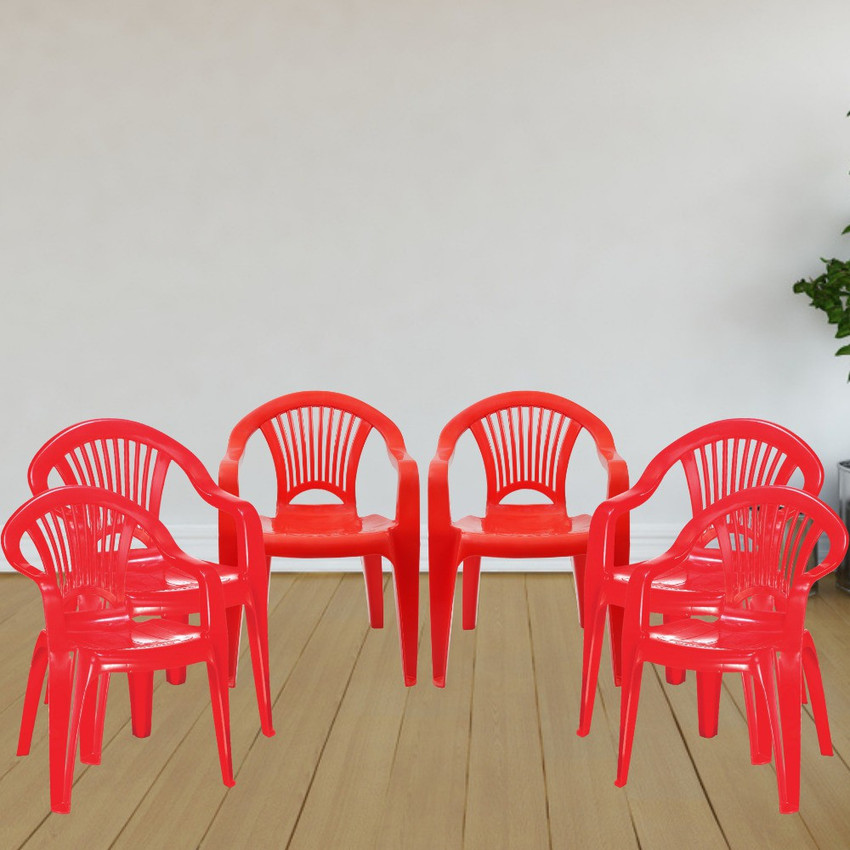 Red plastic deals patio chairs