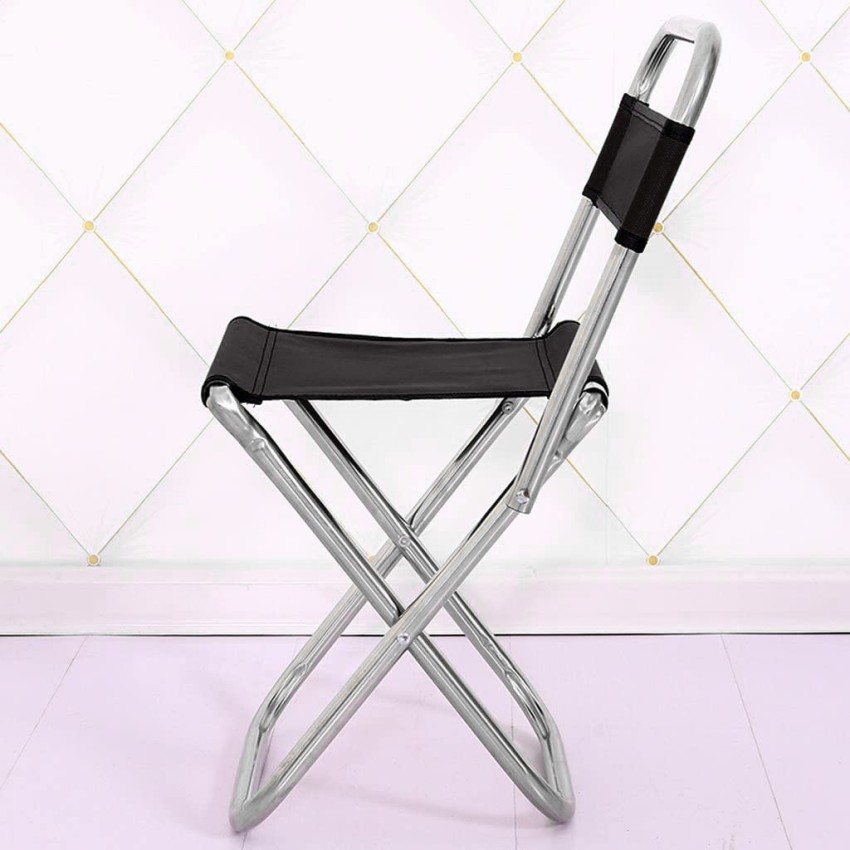 Stainless Steel Folding Chair With Backrest For Outdoor Camping