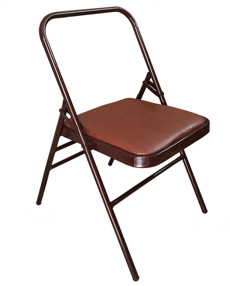 streetup india Iyengar Yoga Chair With Leather Seat Metal Outdoor