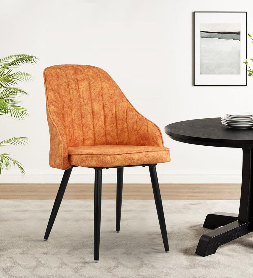 Orange suede 2025 chair