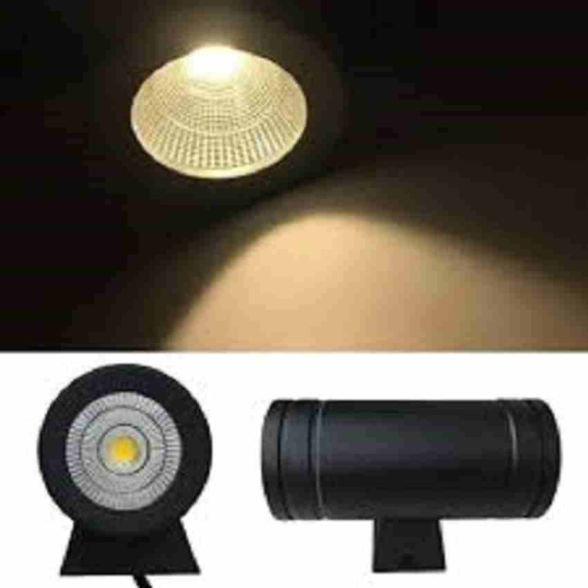 SPARC LIGHTS 10 Watt Outdoor Indoor Up Down Light Round 2 5W Wall Lamp Black Body IP65 Weather Proof Warm White 3000K 1 Year warranty Post Light Outdoor Lamp Price in India Buy