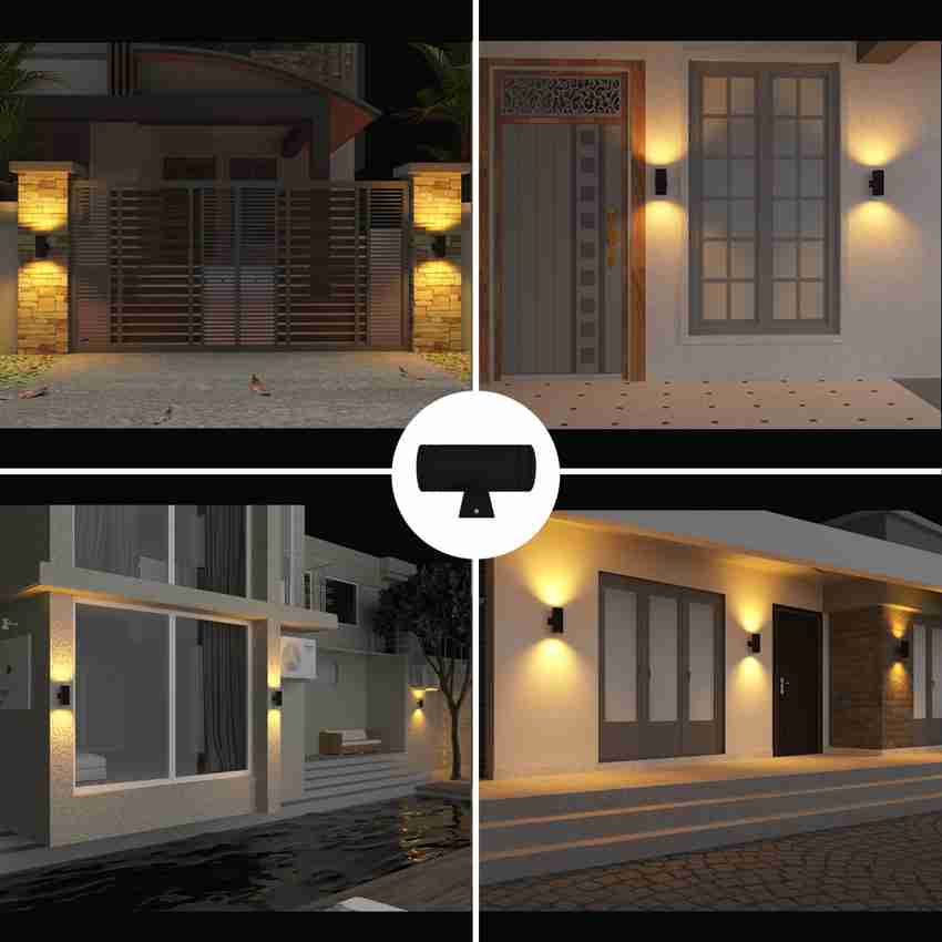 Parapet wall outlet lights