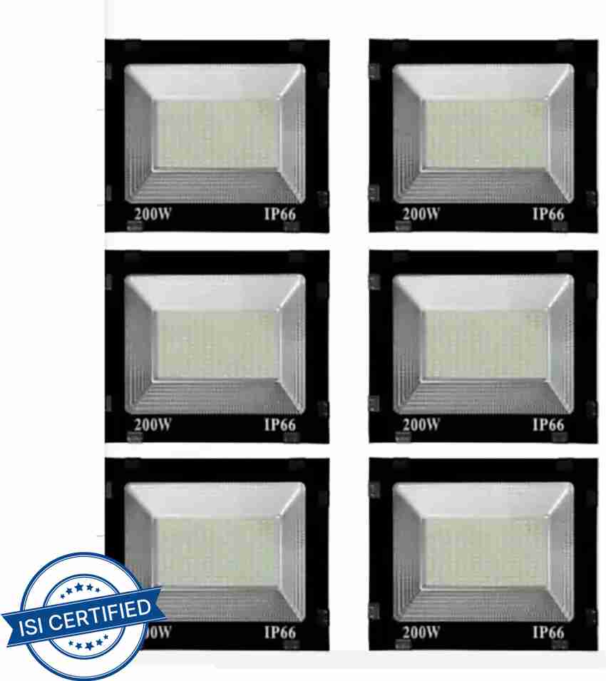 Tulsi 200 Watt Ultra Slim Ip66 LED Flood Outdoor Light Cool White Waterproof Pack of 6 Flood Light Outdoor Lamp Price in India Buy Tulsi 200 Watt Ultra Slim Ip66 LED Flood