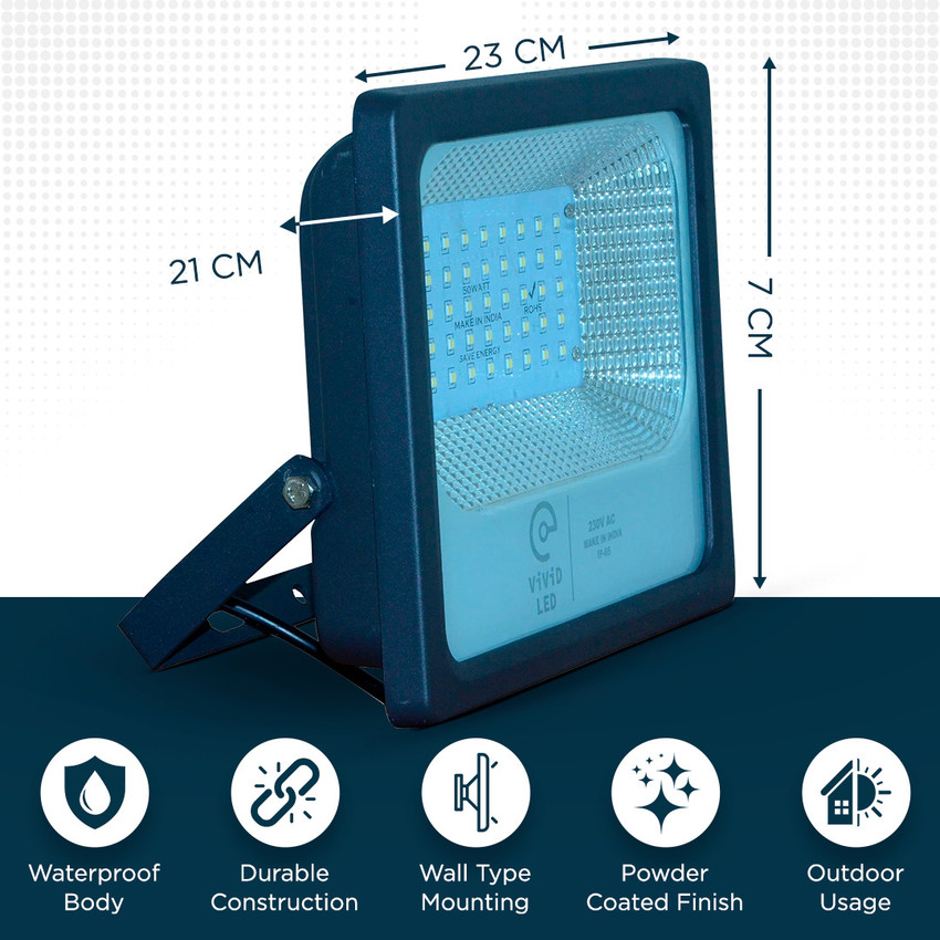 Vivid led flood light 50w on sale