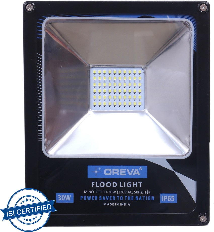 OREVA 30w white flood light regular series pack of 01 Flood Light