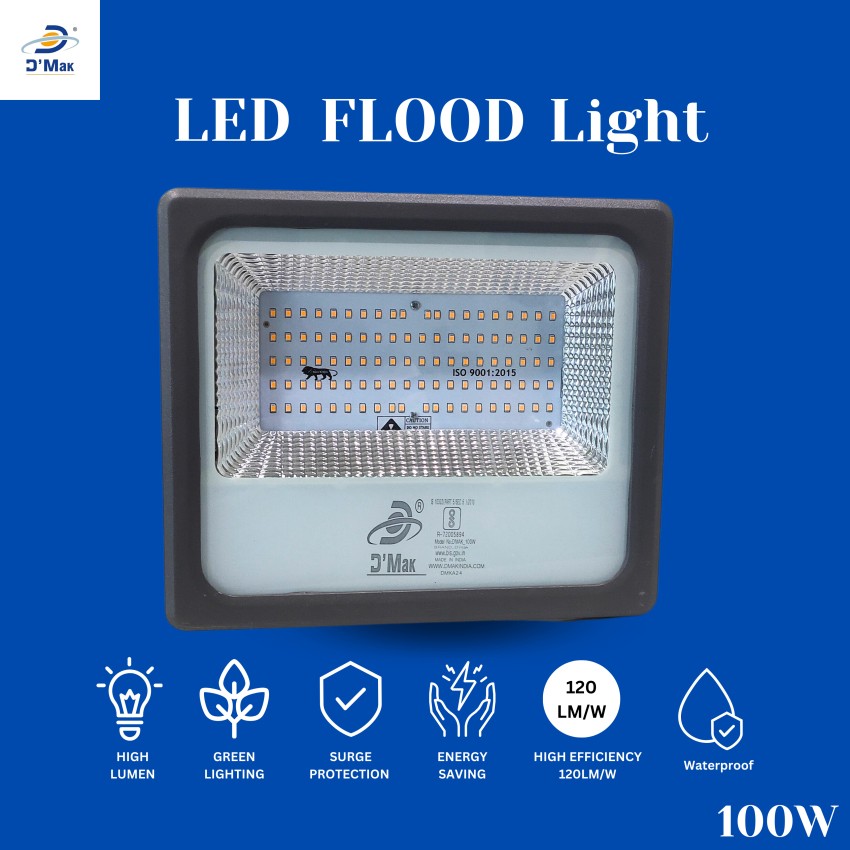 D'Mak 100watt led warm (Yellow) color flood light pack of 2 Flood Light  Outdoor Lamp Price in India - Buy D'Mak 100watt led warm (Yellow) color flood  light pack of 2 Flood