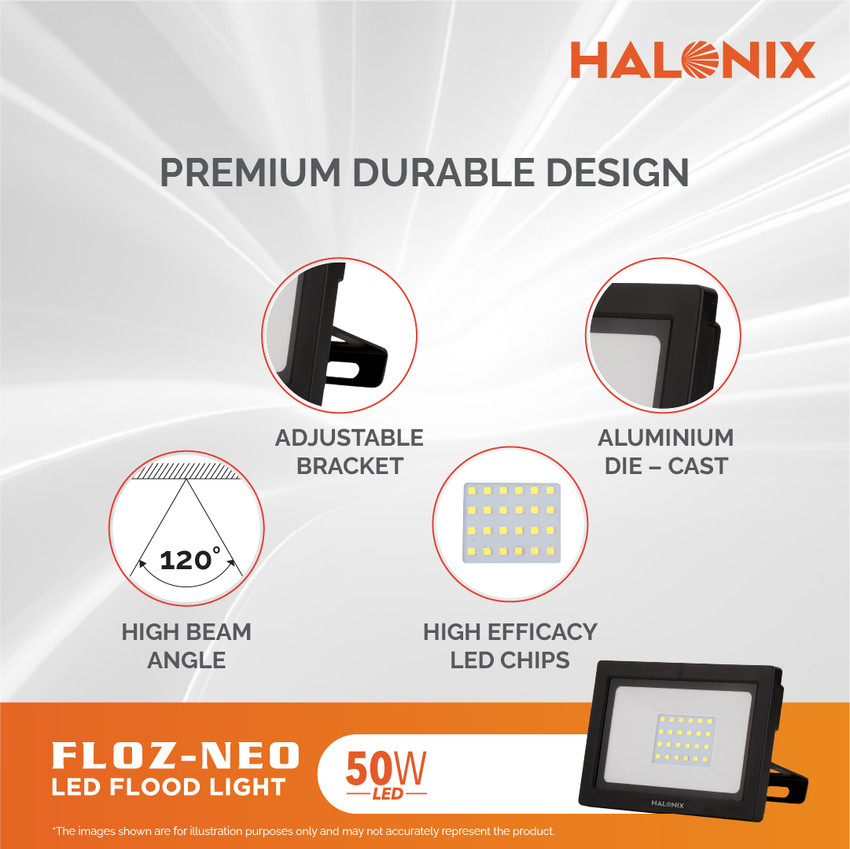 HALONIX 50W Led waterproof IP66 Flood Light Outdoor Lamp Price in
