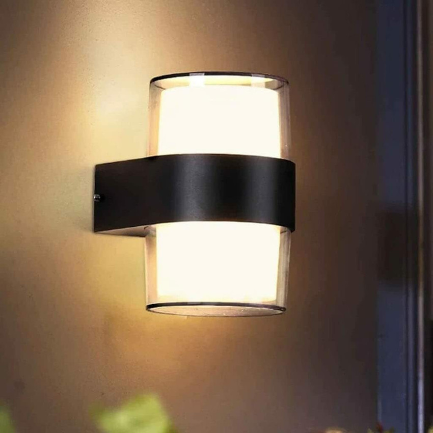 PESCA Wall Lights 10W IP65 Waterproof Wall Lamp Acrylic Round Up Down Fancy LED Light for Wall Up Down Wall Lamps Outdoor Wall Lights for Elevation Garden
