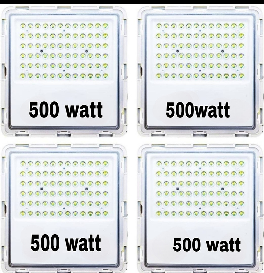 Shree Shop 1000 Watt Led Flood Light Outdoor Waterproof IP53 Led Halogen Light Focus Light for Factory Garage Parking Lot Garden Playground Shop Cool White 6500K Pack of 4 Flood Light Outdoor Lamp Pr...