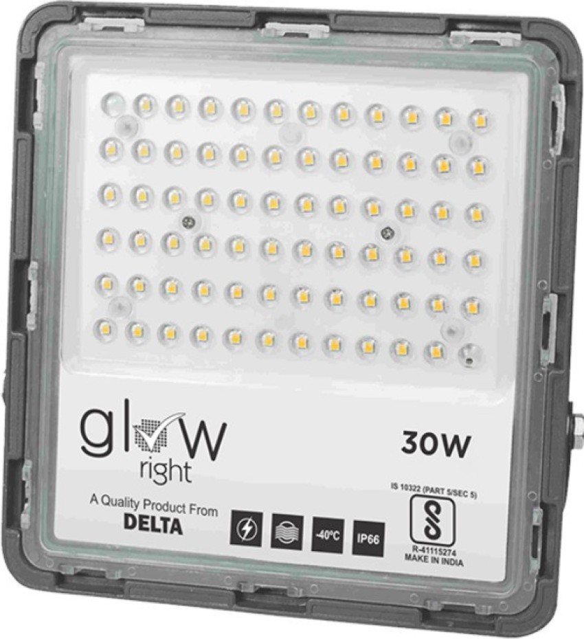 Glow Right Snow White Led Flood light Lens Models 50 Watt Cool White Color  Ultra Slim Aluminium Waterproof premium Glass for Protection 2 year of  warranty (Pack of 1Pcs) Flood Light Outdoor