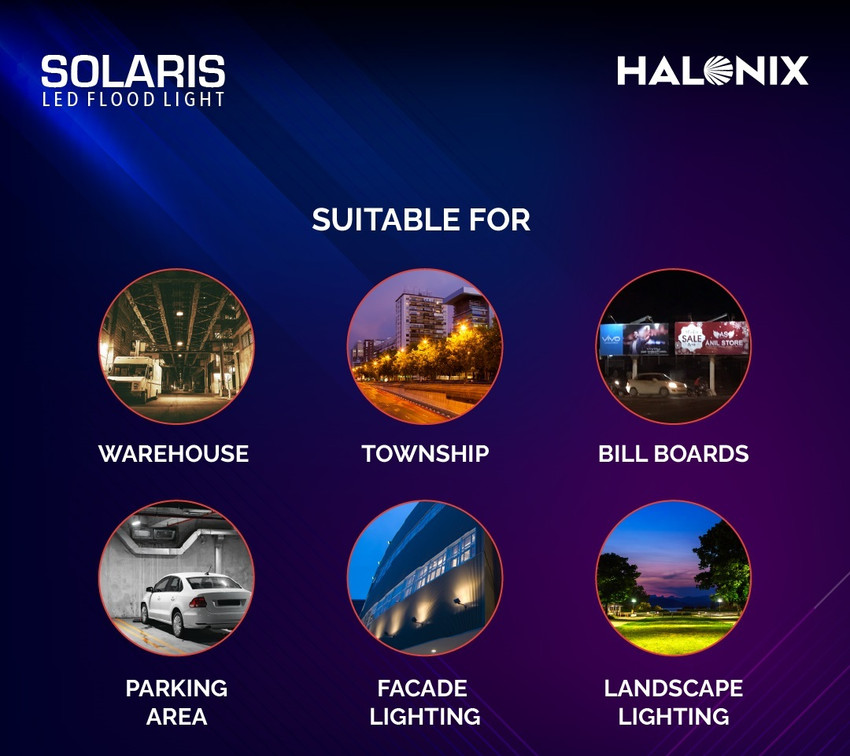 HALONIX Solaris 50W IP66 Waterproof Flood Light Outdoor Lamp Price in India Buy HALONIX Solaris 50W IP66 Waterproof Flood Light Outdoor Lamp online at Flipkart