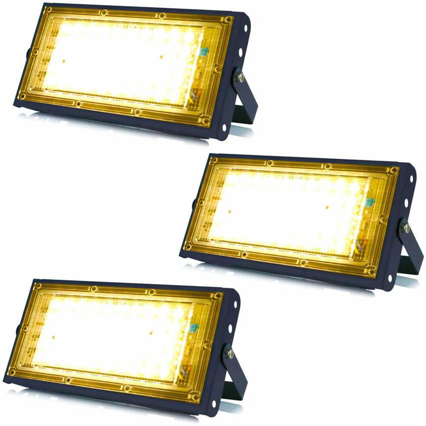 MLD Led Flood Light AC 220V for indoor outdoor Yellow Warm White 50 Watt Pack Of 3 Flood Light Outdoor Lamp Price in India Buy MLD Led Flood Light AC 220V for indoor outdoor Yellow Warm