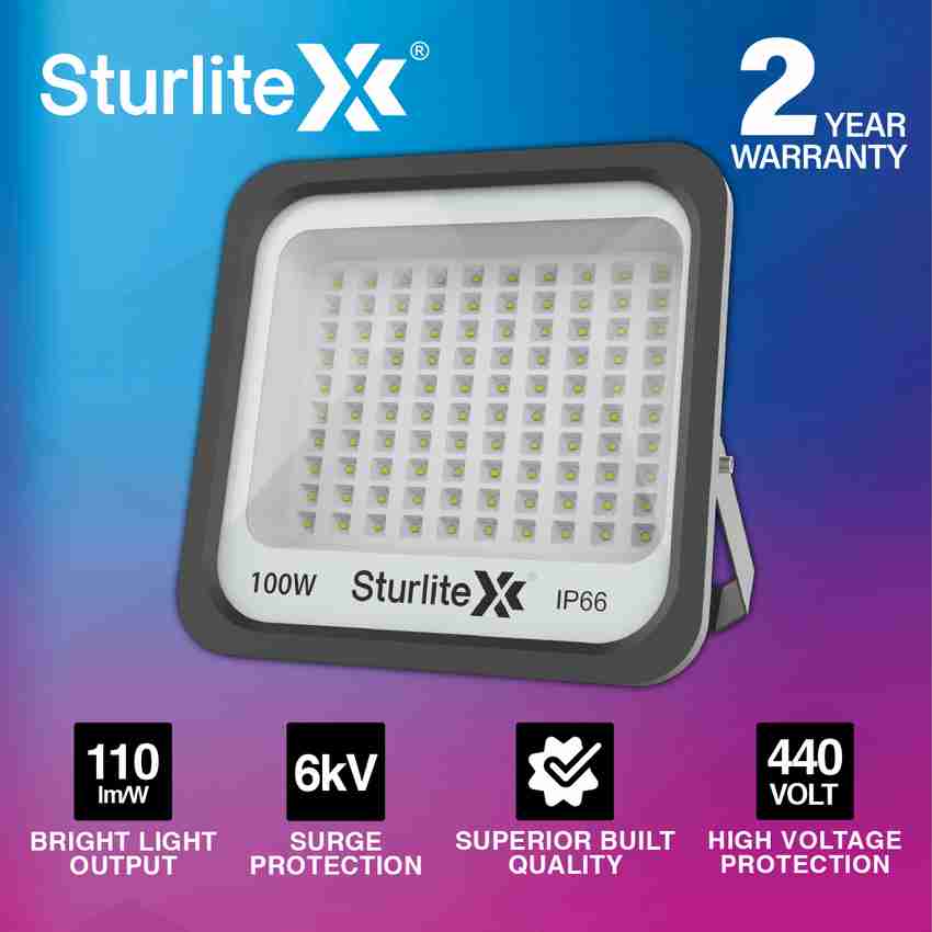 Sturlite Allumer 100 W LED Flood Light Pack of 1 L G 0180 100W Flood Light Outdoor Lamp Price in India Buy Sturlite Allumer 100 W LED Flood Light Pack of 1