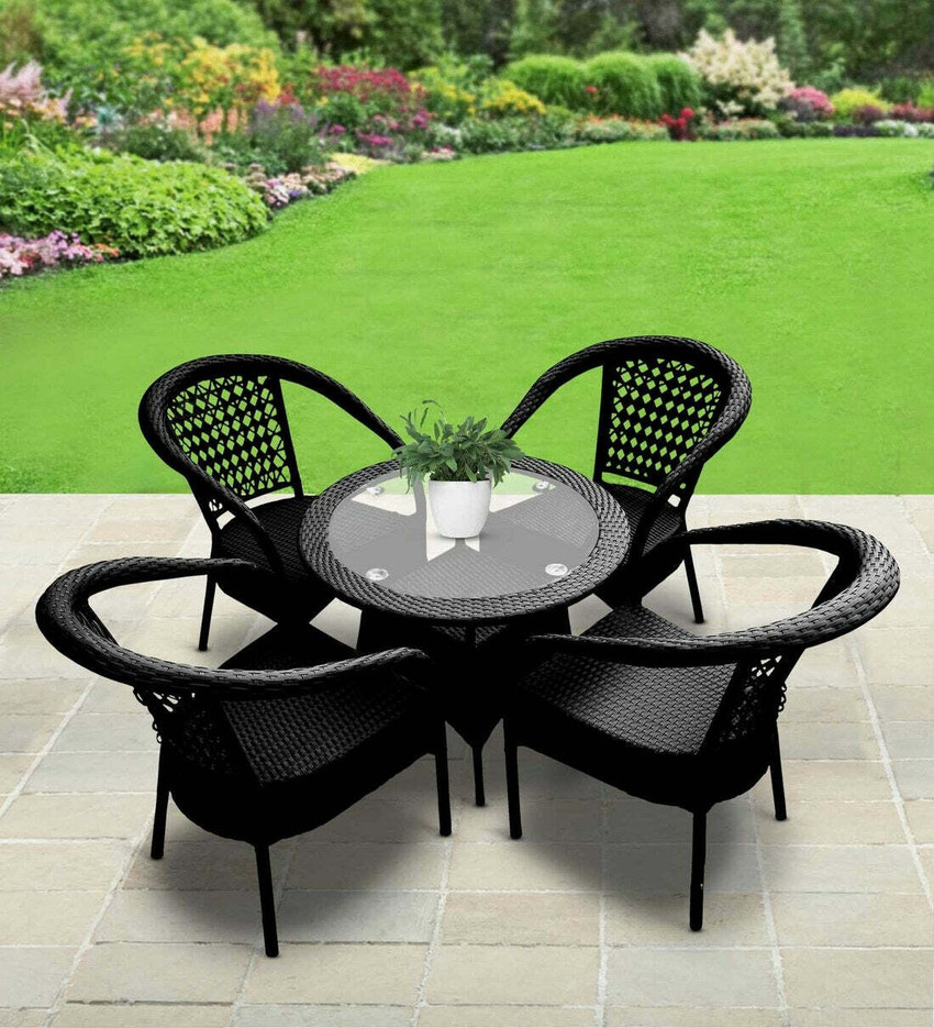 Flipkart Perfect Homes Studio Natural Fiber Table Chair Set