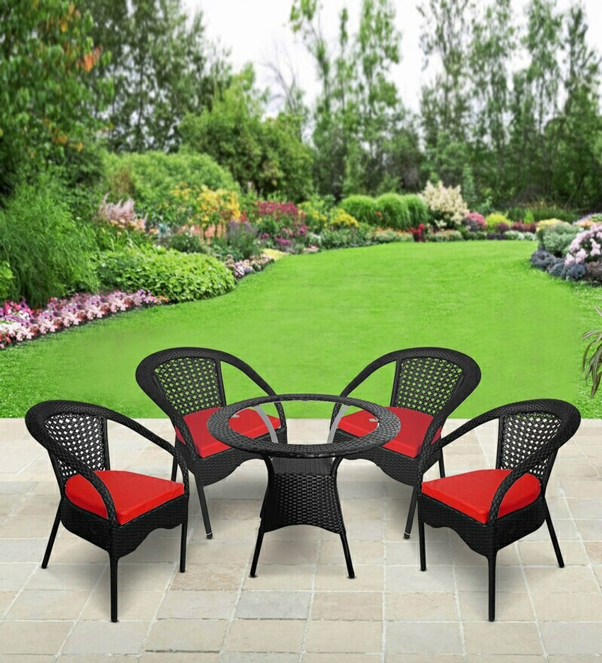 Flipkart Perfect Homes Studio Natural Fiber Table Chair Set