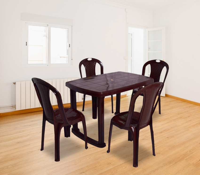 Plastic dining table set lowest price sale